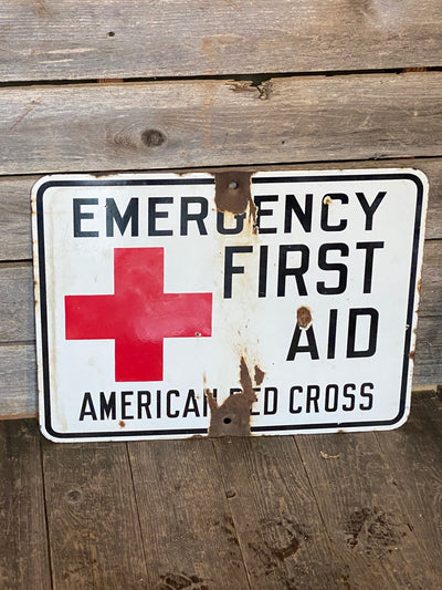 OLD American Red Cross First Aid Patch: EMERGENCY FIRST AID 1950s