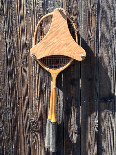 Vintage Wooden Badminton Racquet Set