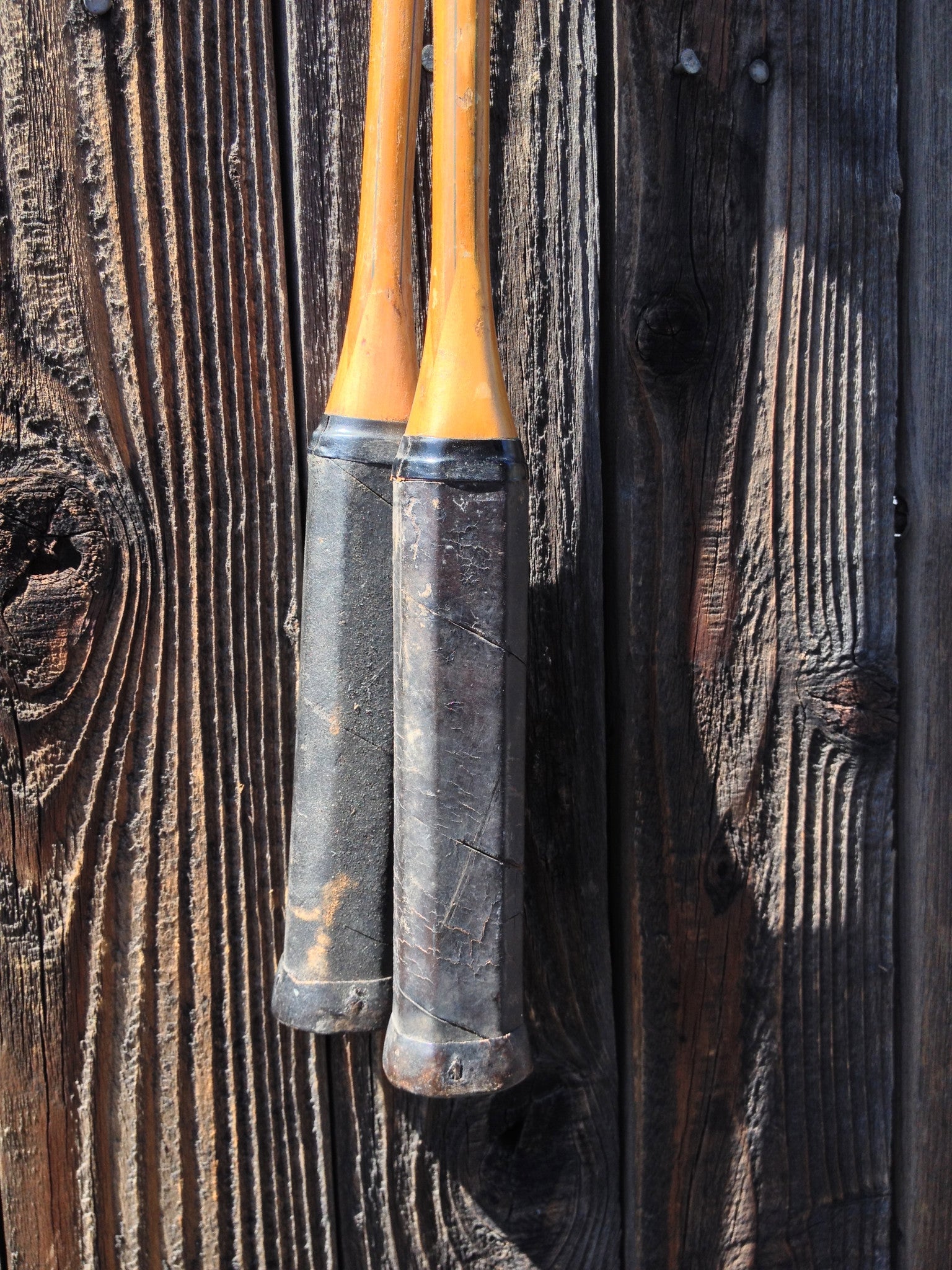 Vintage Wooden Badminton Racquet Set