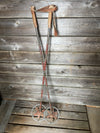 Silver and Red - Decorative Metal Ski Poles