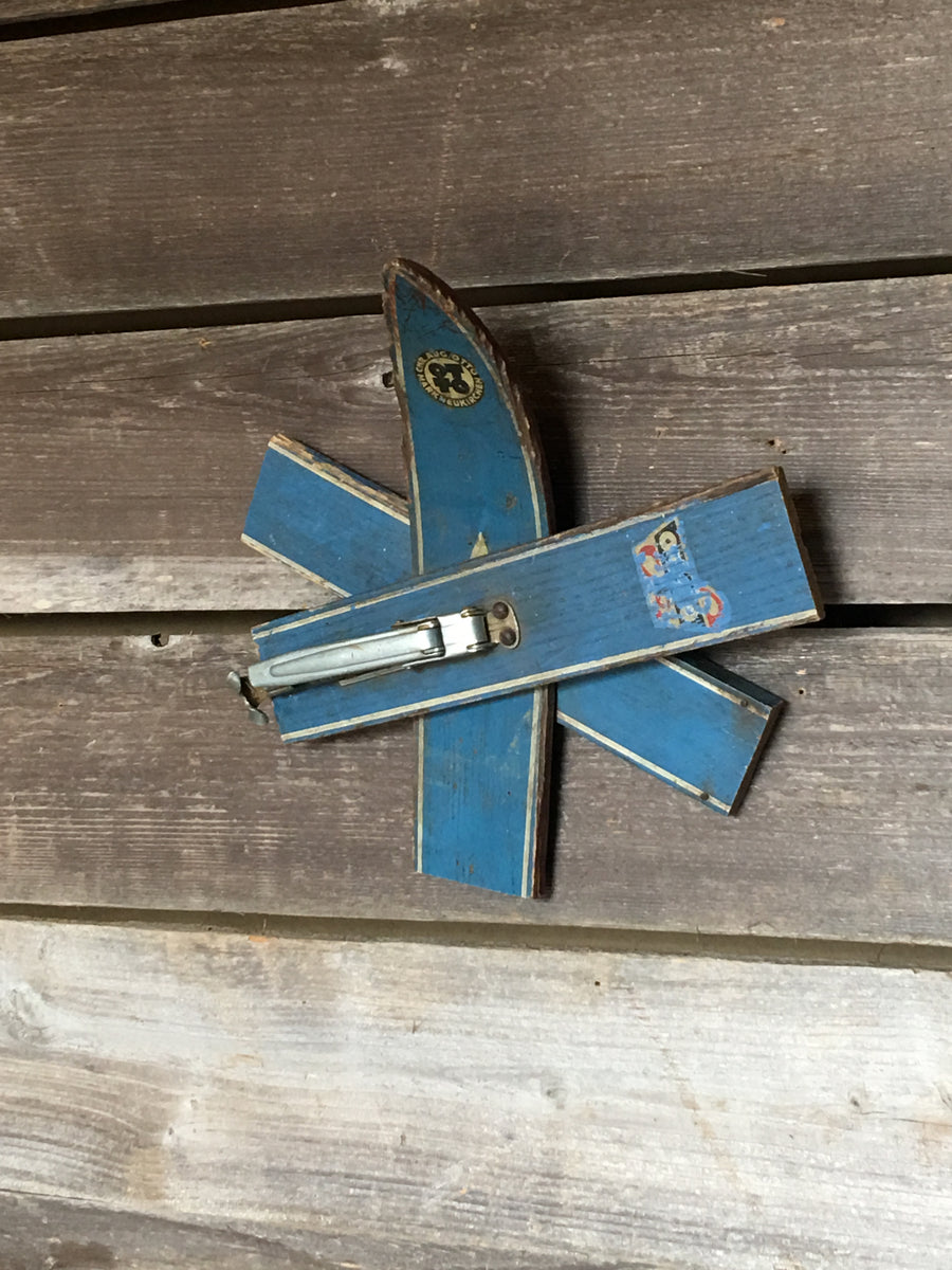 Vintage Childs Ski -  "Ski Snowflake" Art
