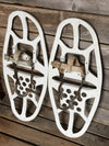 Vintage Metal Snowshoes - White