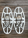 Vintage Metal Snowshoes - White