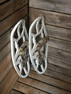 Vintage Metal Snowshoes - White