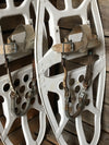 Vintage Metal Snowshoes - White