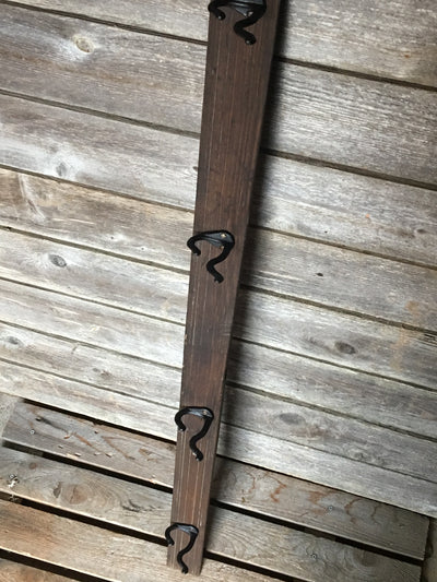 Antique Pointed Tip Childs Ski - 4 Coat Hooks