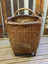 Antique French Woven Wicker Picking Basket