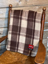 Brown Plaid Wool Blanket