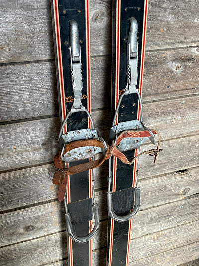 Vintage Krystal Combi Polaris Skis 1940s - 1950s