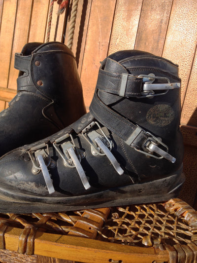 Henke Koflach Leather Buckle Ski Boots Black Size 9.5 Metal
