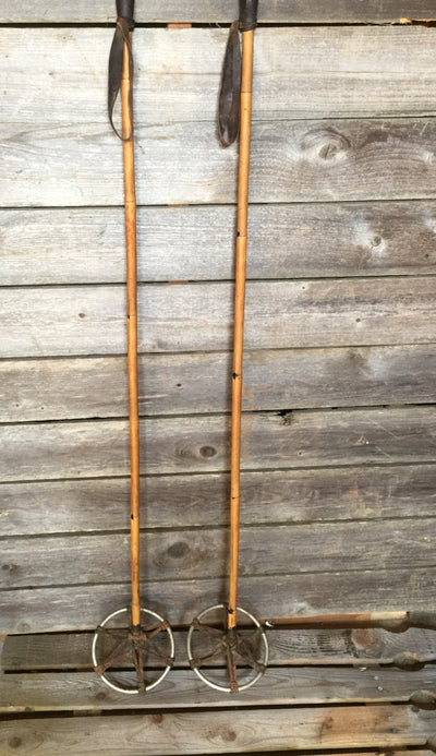Bamboo Ski Poles - Vintage 1930s