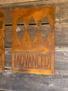 Metal Ski Decor - Wall Art - Easy Difficult Advanced