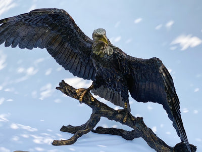 Lost Wax Bronze Eagle Sculpture