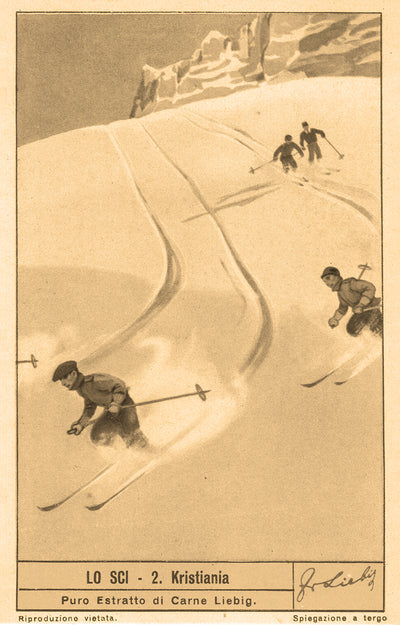 Vintage Skiing Poster - Kristiania