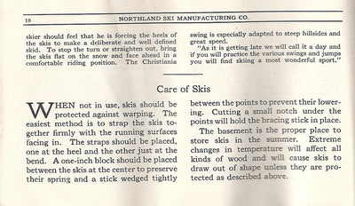 1923 Northland Ski Manufacturing Company Brochure