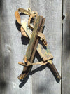Pinecone Design Handpainted Antique Ice Skates