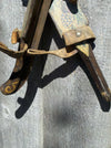 Pinecone Design Handpainted Antique Ice Skates