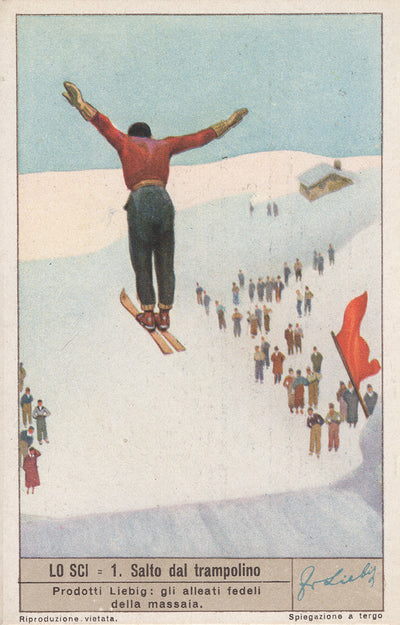 Vintage Skiing Poster - Salto Dal Trampolino