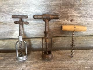 Set of 3 Vintage French Cork Screw Openers