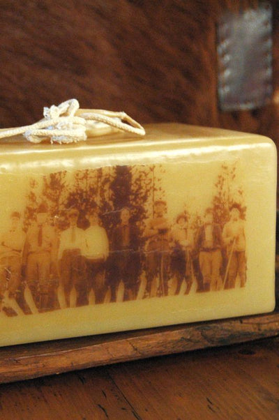 Ski Decor Candle - Vintage Ski Club c. 1930's