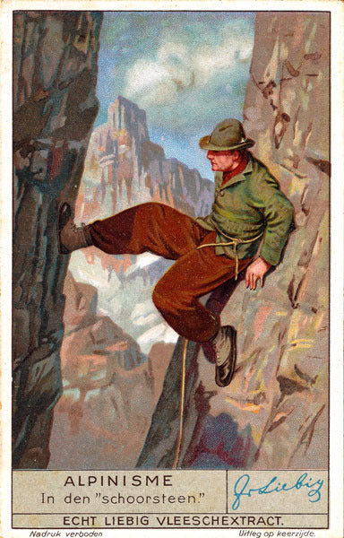 Vintage Alpine Climbing Poster - Stemming