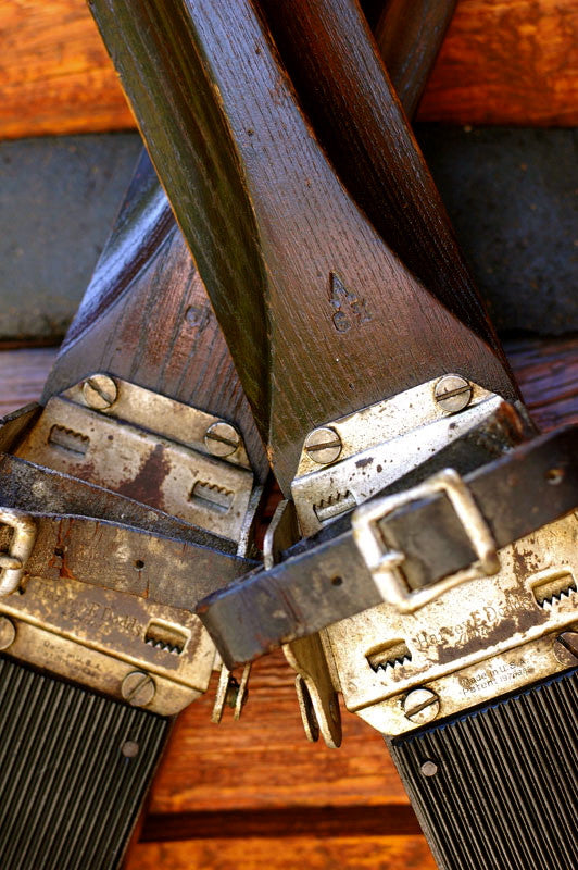 Antique R.H. Macy's Co. Wooden Skis