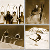 Vintage Ski Photo - 4 Square Collage