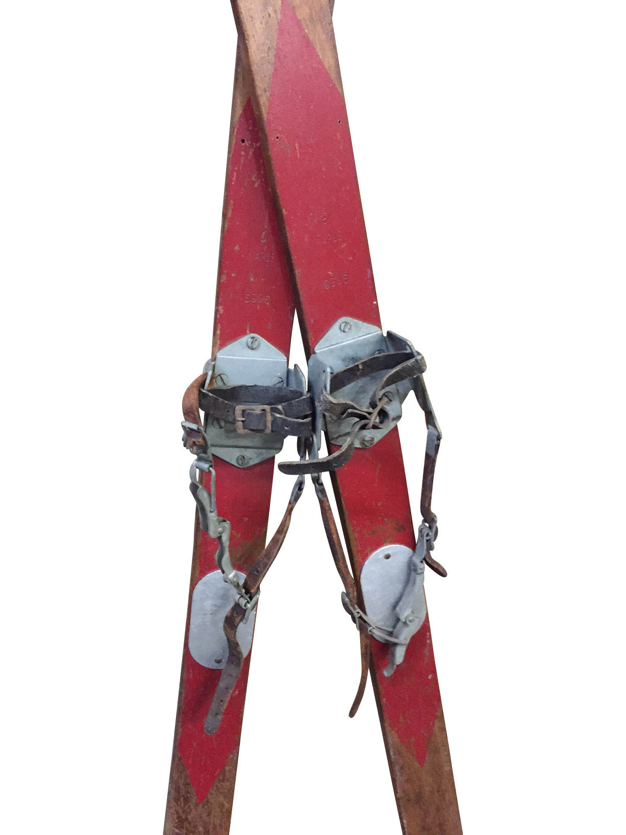 Antique Chalet Downhill Skis