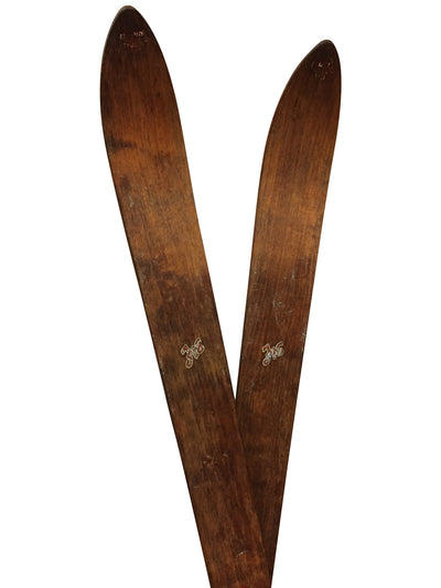Antique Chalet Downhill Skis