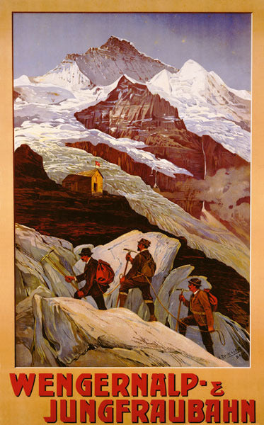 ウォールポスター　ヴィンテージ Vintage-Swiss-Climbing-