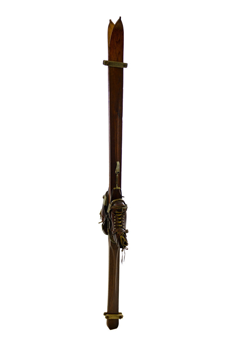 Vintage Wooden Ridgetop Skis and Boots