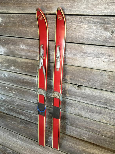 Vintage Children’s LUND “Tempo” Skis- Red (1960’s)