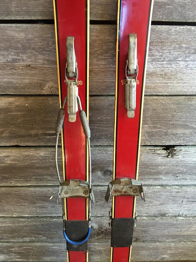 Vintage Children’s LUND “Tempo” Skis- Red (1960’s)