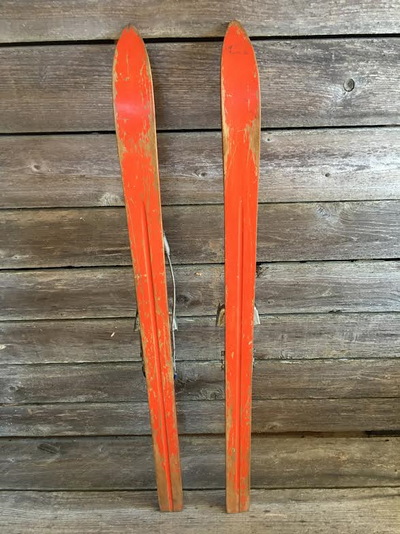 Vintage Children’s LUND “Tempo” Skis- Red (1960’s)