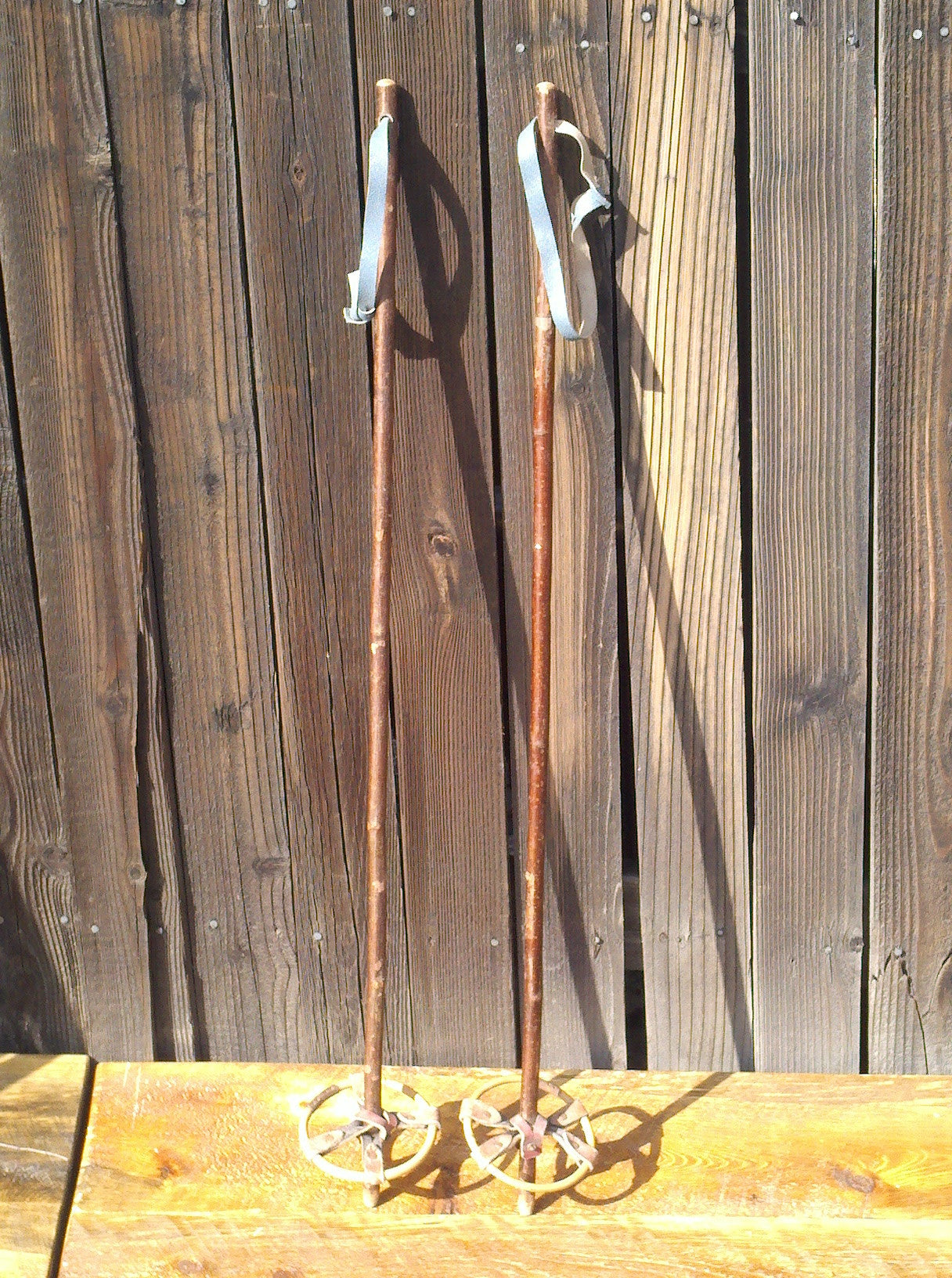 Vintage Hickory Children Ski Poles