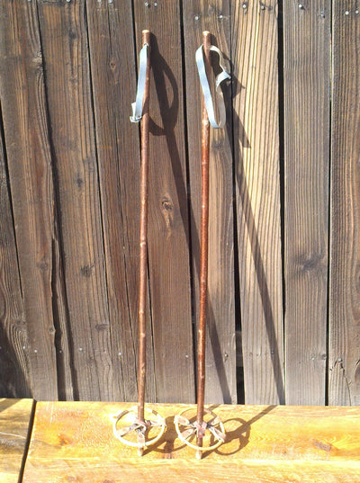 Vintage Hickory Children Ski Poles