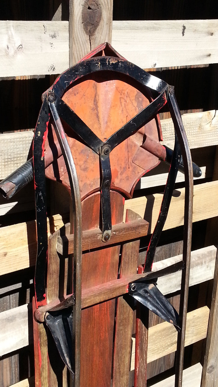 Vintage Red Rocket Sled