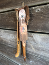 Classic Vintage Wooden Ice Skates Made in Netherlands