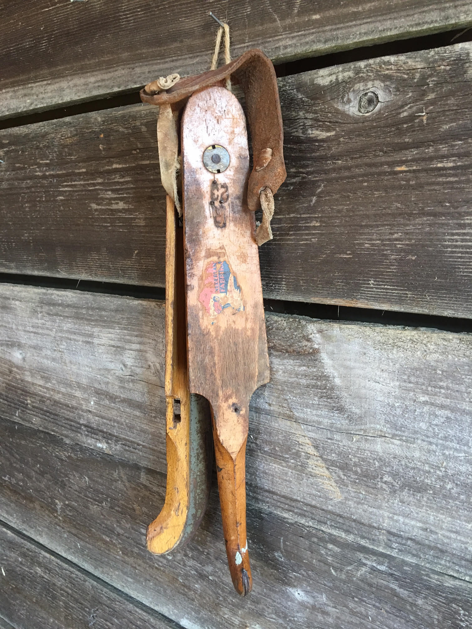 Classic Vintage Wooden Ice Skates Made in Netherlands