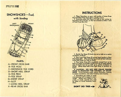 1942 C.A. Lund Vintage Military Snowshoes