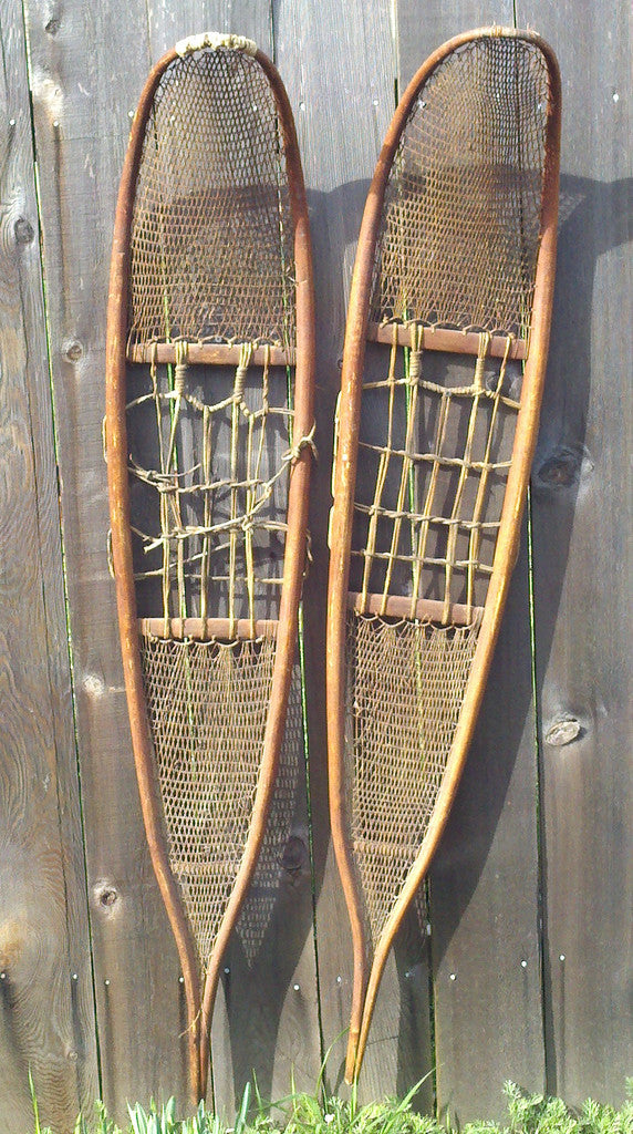 Antique Native American Indian Snowshoes - Athabaskan