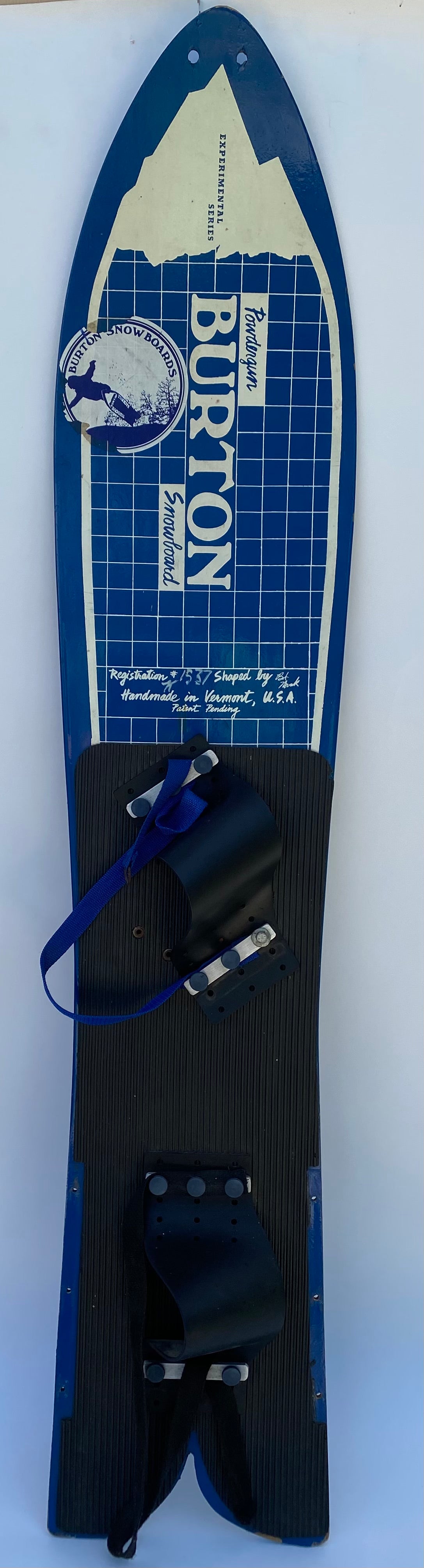 c. 1983 Vintage Burton Powdergun Experimental Snowboard