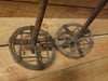 Vintage Downhill Ski Poles - Wooden, Leather