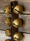 Sleigh Bells - Strap of 19 Bells attached to 84 in Vintage Leather Strap