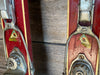 Vintage Swedish Downhill Skis - Red Strimlein