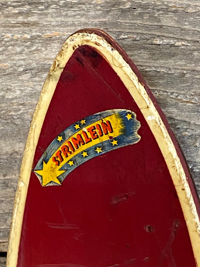 Vintage Swedish Downhill Skis - Red Strimlein
