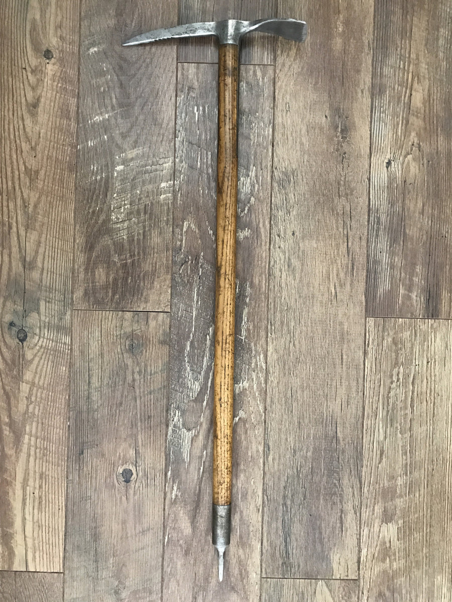 c. 1939 Vintage Swiss Military Wooden Ice Axe