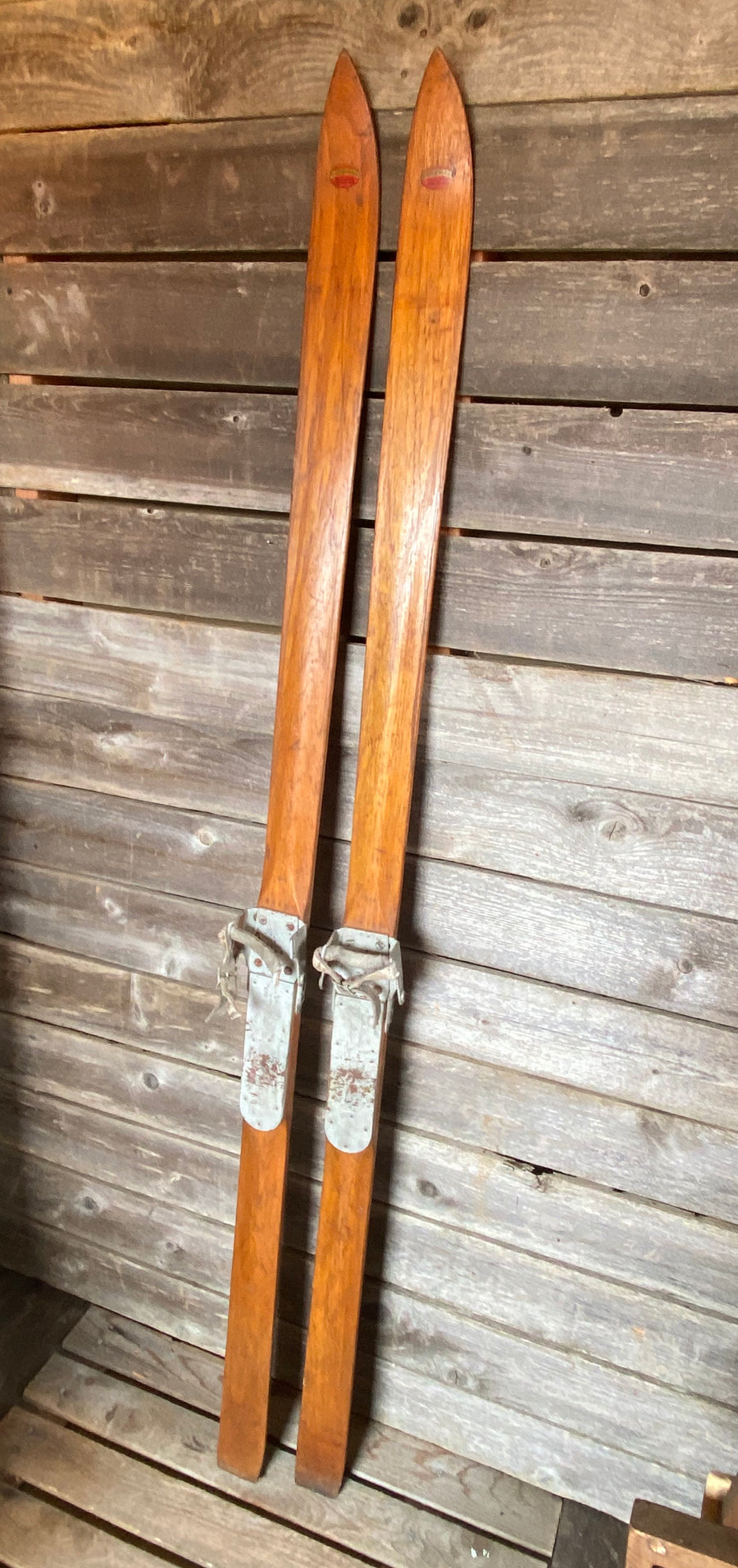 Harvard Cooperative Society wooden downhill skis