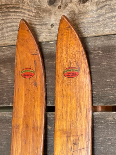 Harvard Cooperative Society wooden downhill skis