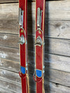 Vintage Swedish Downhill Skis - Red Strimlein